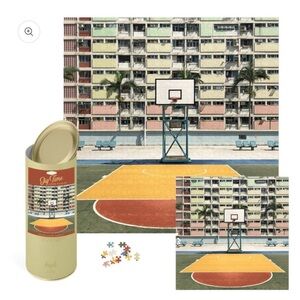 New Jigsaw Puzzle. "Hong Kong Hoops". 24" X
24". Foil Stamped. 1000 Pieces.